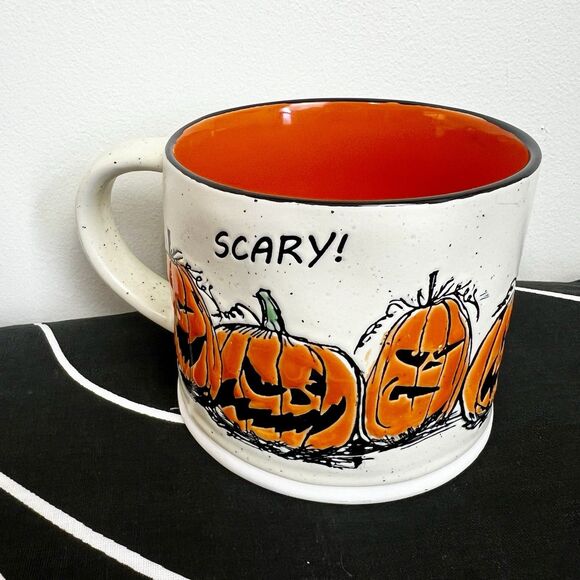 Eli + Ana Handmade Ceramics Halloween Dessert Plate & Coffee Mug Pumpkins - Picture 7 of 15